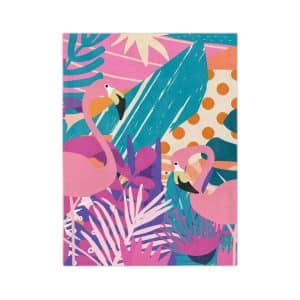 Flamingo Velveteen Microfiber Blanket