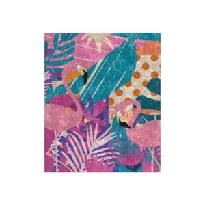 Flamingo Crushed Velvet Blanket